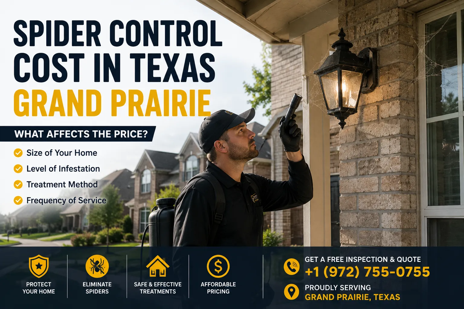 Brown recluse spider control Grand Prairie TX exterminator