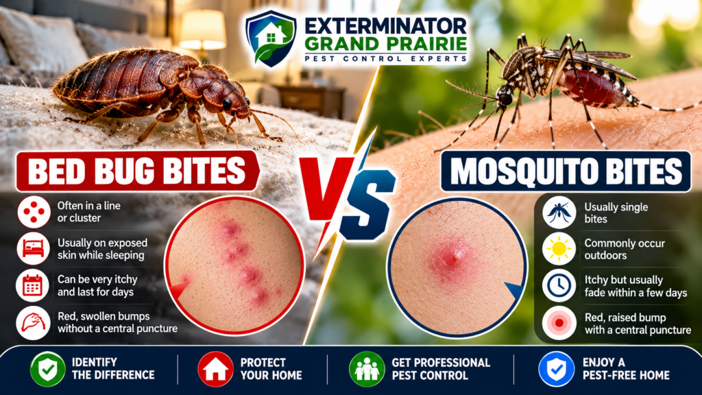 check difference between Bed Bug Bites vs Mosquito Bites