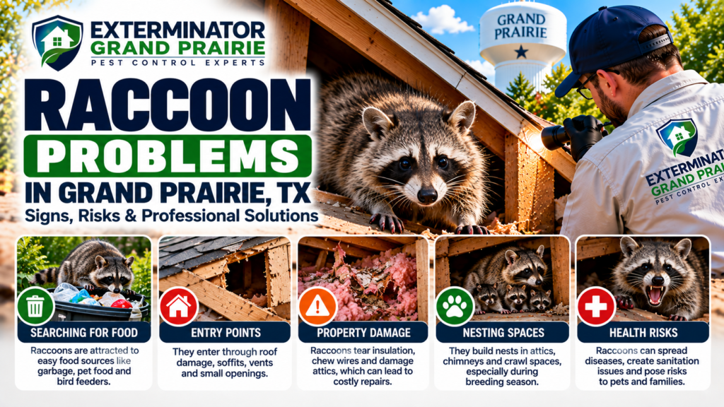 Raccoon Problems in Grand Prairie TX