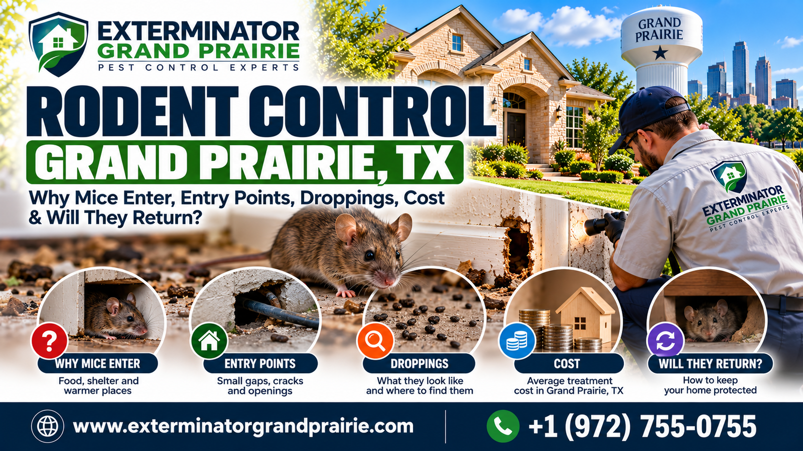 Rodent control Grand Prairie TX - why mice enter homes in winter