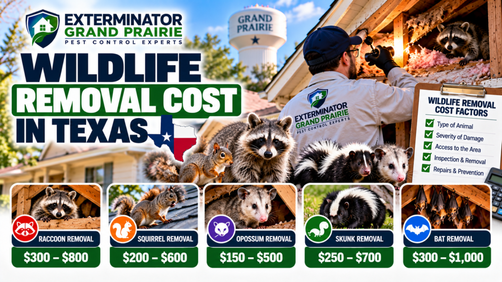 Wildlife Removal Cost in Texas
