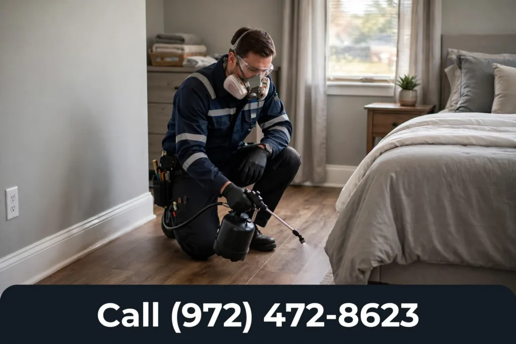 Call (972) 472-8623 — chemical bed bug treatment Grand Prairie TX